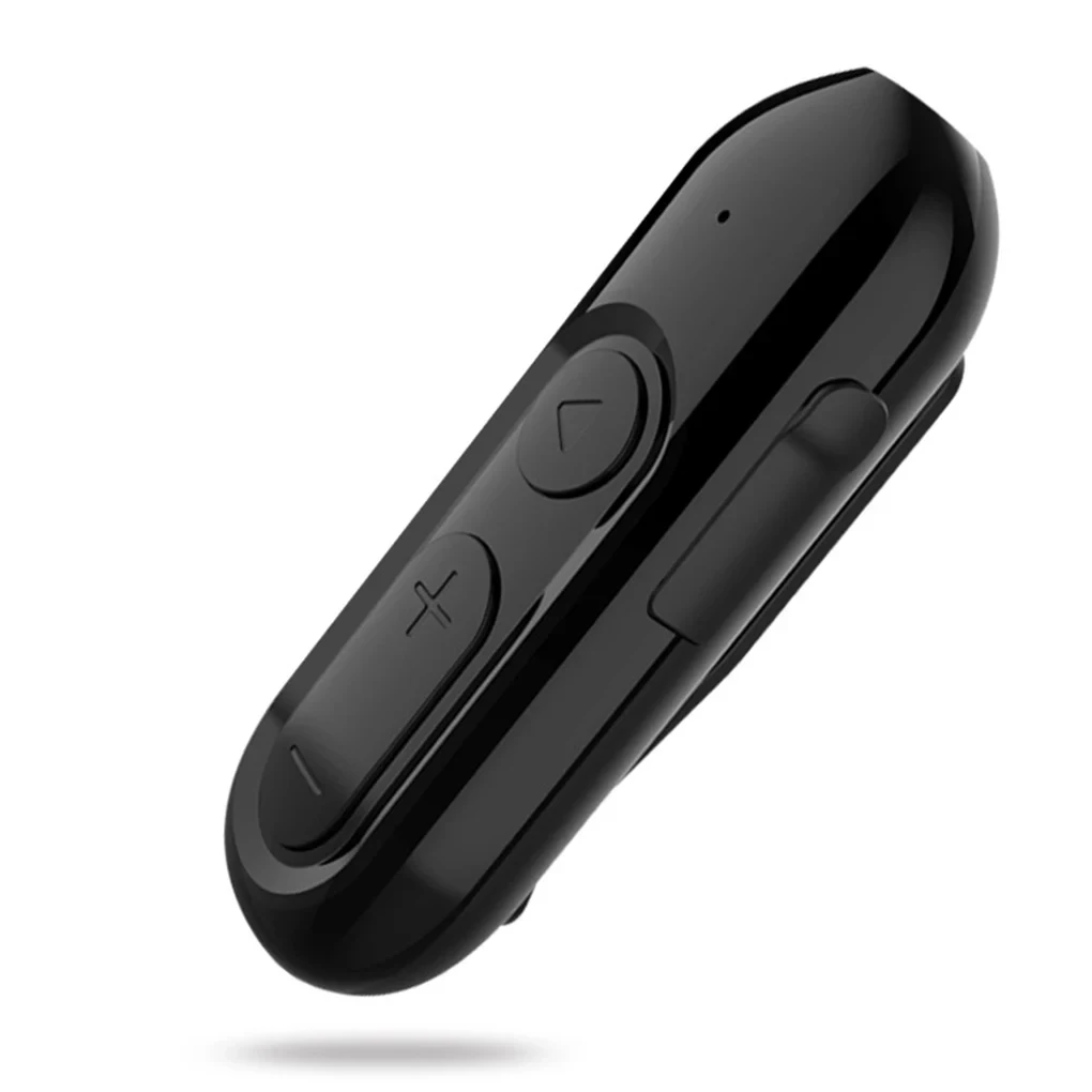 V18 Universal Bluetooth Receiver 3.5mm AUX Wireless Audio Receiver With Mic Long Battery Back Clip
