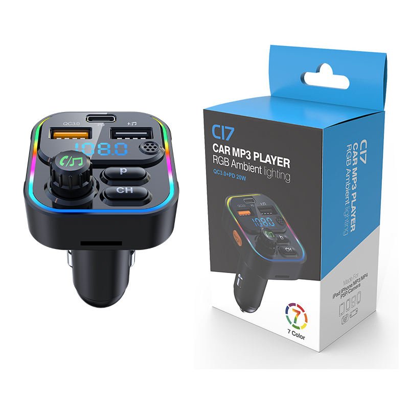 Factory Wholesale Smart Chip Bluetooth Car Kit Car MP3 Player Music Fast Charging Car FM Transmitter