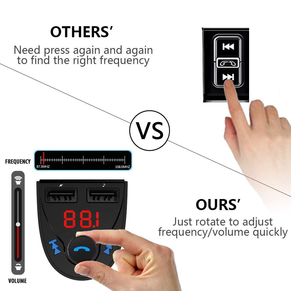 Universal Wireless Handsfree Bluetooth Car Kit HK201 With Dual USB Port Charger