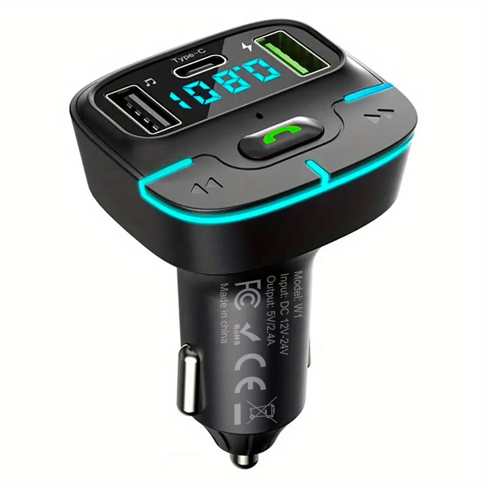 Bluetooth Car MP3 Player Dual USB C Type C Fast Car Charger Audio Handsfree Kit Wireless Fm Transmitter Modulator for Car