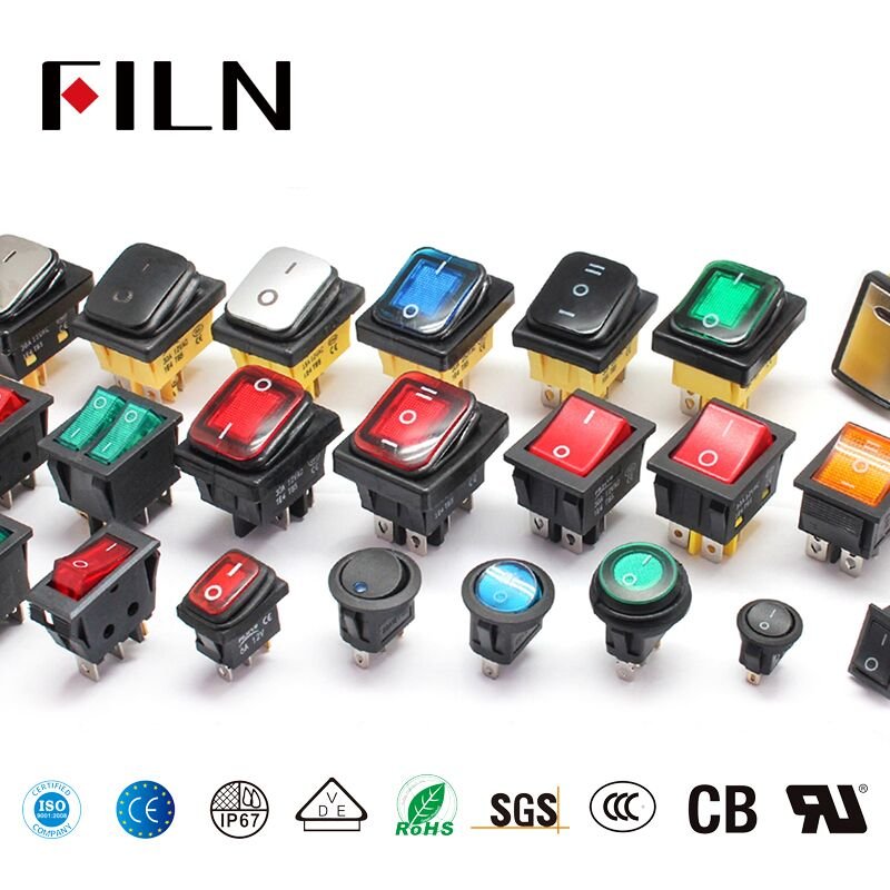 KCD1-105B-3 Black Round 20mm Rocker Switch For Car Dash On/Off/On Function 3pin 250vac Max. Voltage Automotive