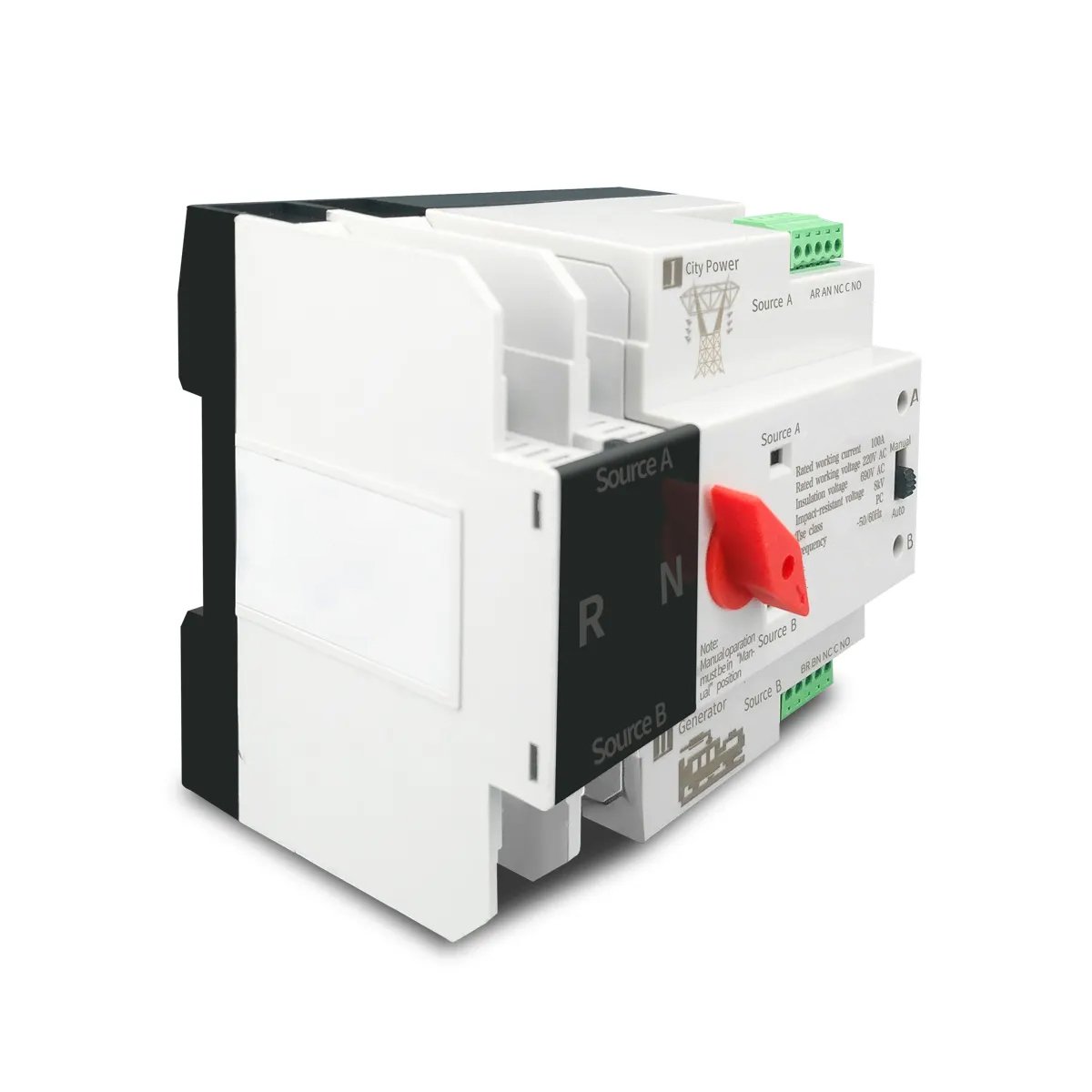 ATS 2P 63A 220V Circuit Breaker Dual Power Automatic Transfer Switch Auto Transfer Switch