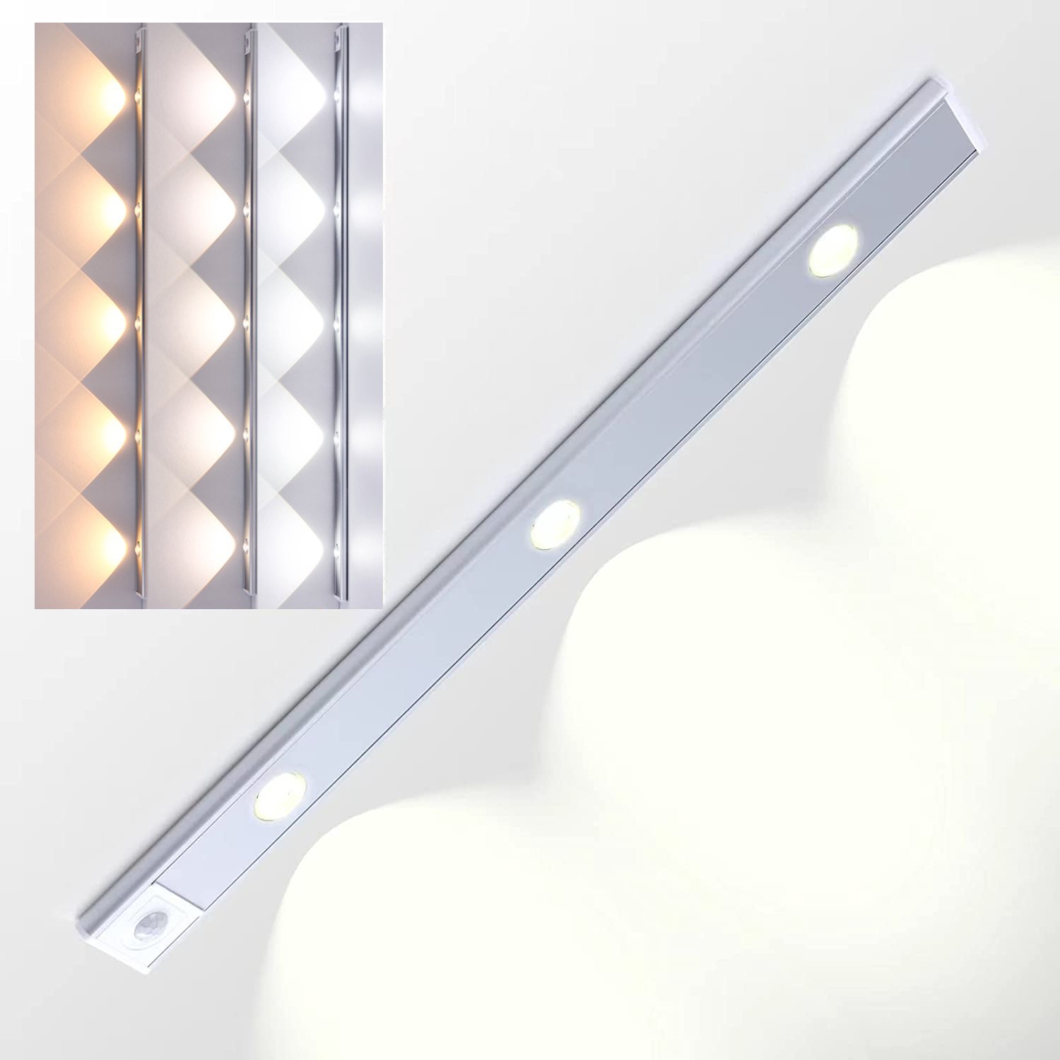 Usb Dimmable Wireless Magnetic Led Motion Sensor Under Cabinet Lights Wardrobe Closet Kitchen Bedroom Led Rechargeable Lighting