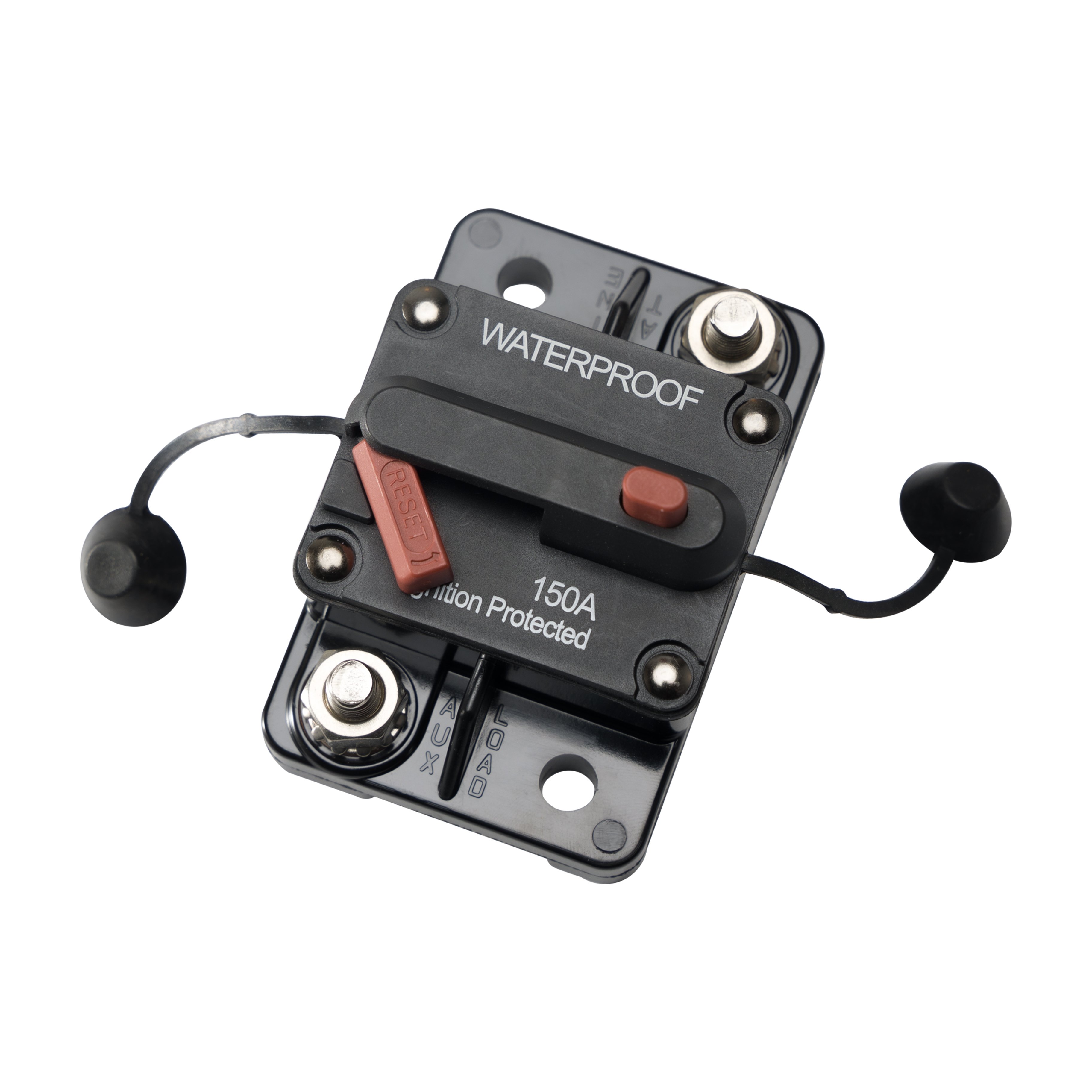 150A Premium High-Current Circuit Breaker with Fuse Manual Reset Switch Waterproof IP67 for Boat Marine RV Yacht Car 12-48VDC
