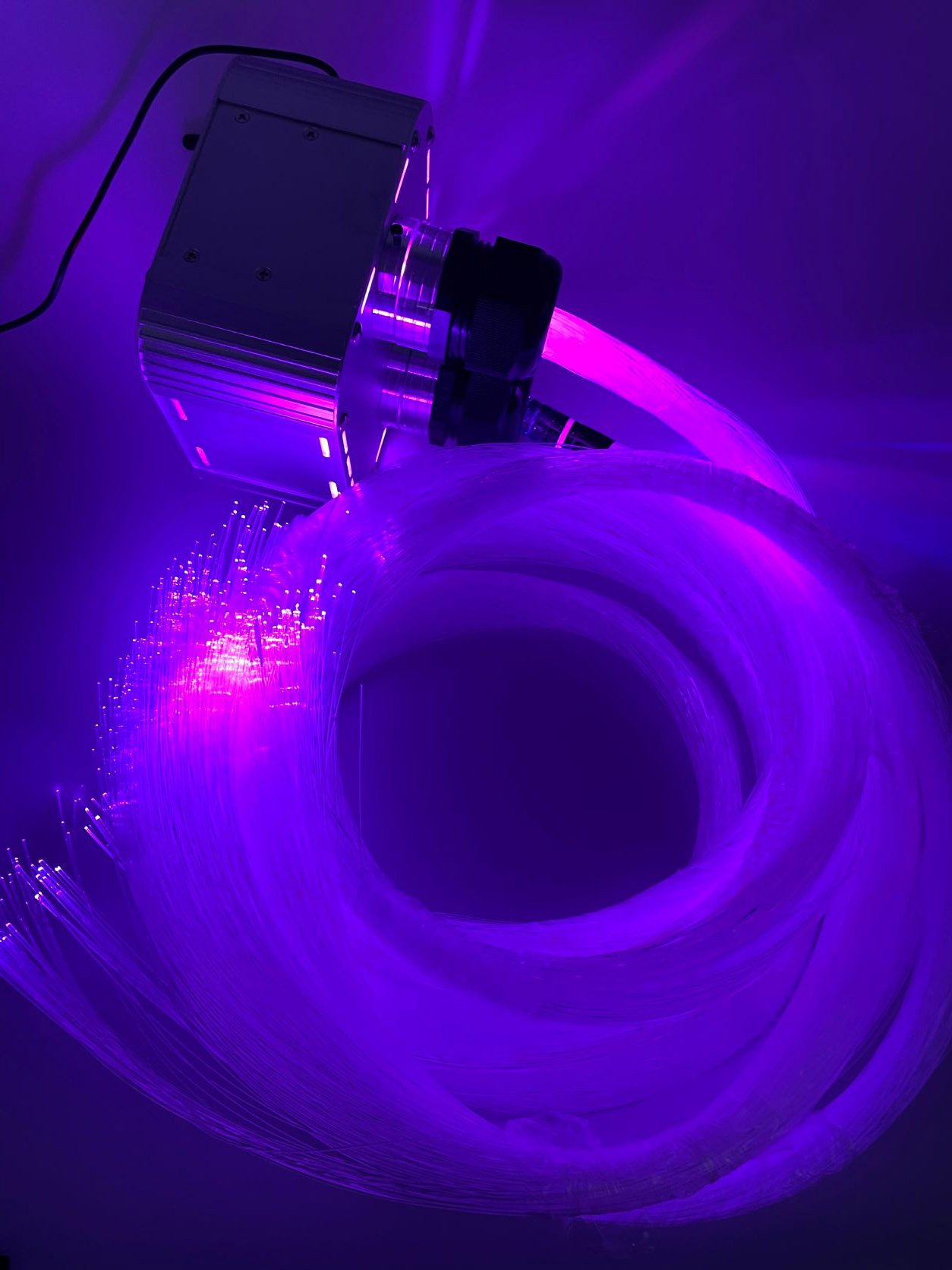 Double Head Twinkle 32W Touch APP Bluetooth-compatible Music Color LED Light Illuminator Fiber Optic Light Engine
