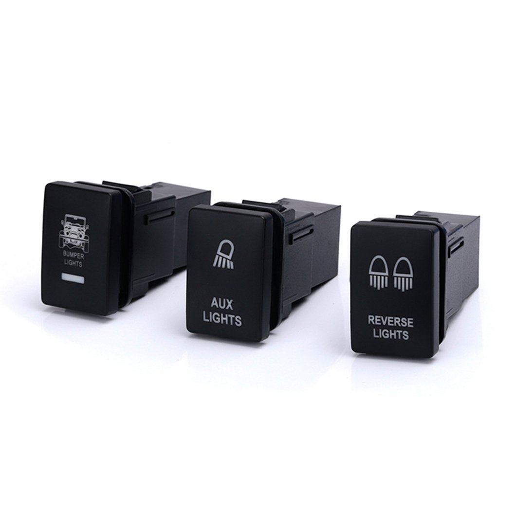 Factory Supply ON-OFF Momentary Car Reverse Light Control Switch 33*22.5mm Flat Mini Auto Push Button Switch