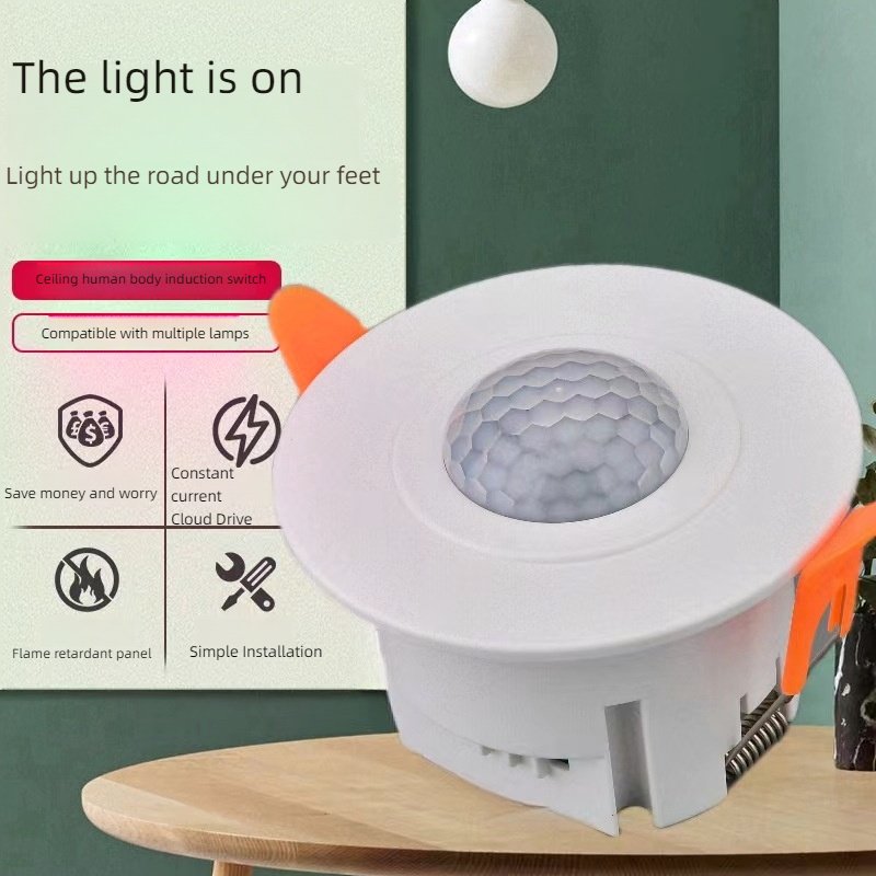 Geagood Tuya Smart Zigbee Ceiling-mounted Infrared Mobile Sensor Inductive Switches Remote Monitoring Human Body PIR Motion