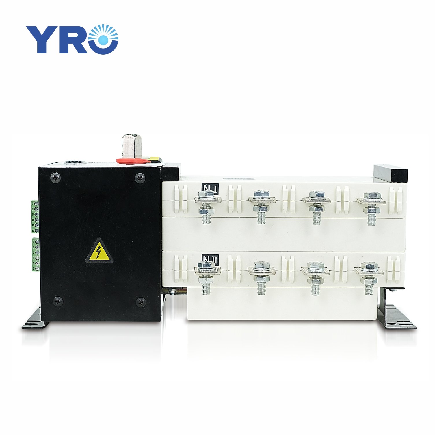 YRO ATS 4P Automatic Transfer Switch 1000A Auto Dual Power Switch Gear Manul Switch Lock Changeover Switch