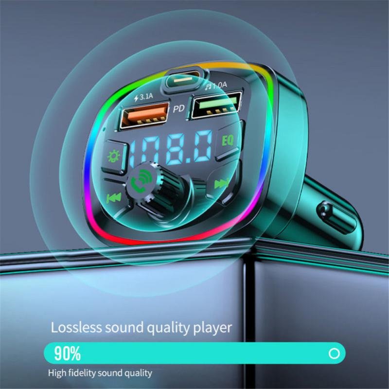 Hot Selling Color Light Tf Card U Disk Music Stereo Receiver Q7 2 USB 3.1A Fast Charging Pd 18W Portable MP3 LED Display Kit Cdx