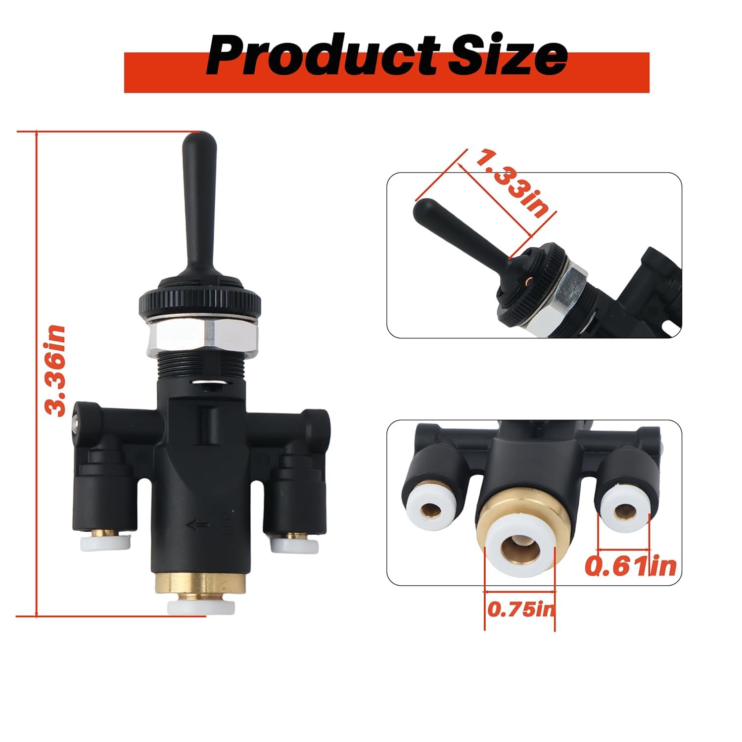 Air Toggle Switch 8180007000 818-0007-000 for Freightliner Peterbilt 379 Kenworth Truck