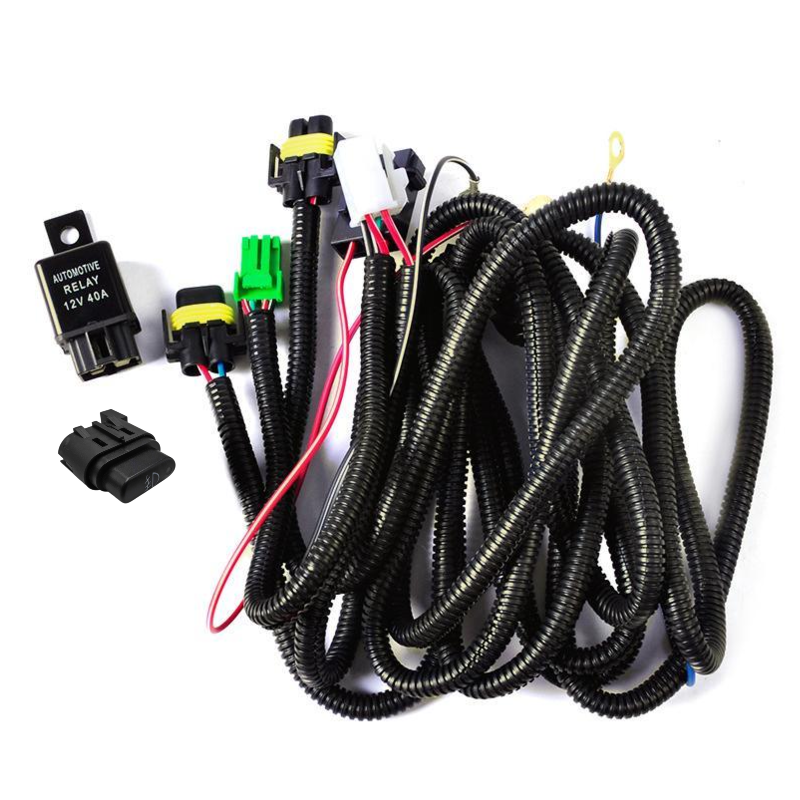 Fog Light Lamp Wiring Harness With LED 12V 40A Car Modified Fog Light Switch Wire Harness for Volkswagen