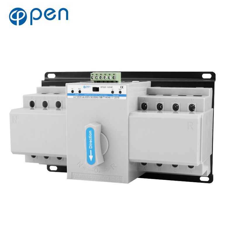 Open 4P 100A 125A Mcb Type Dual Power Auto Transfer Switch Ats for Generator