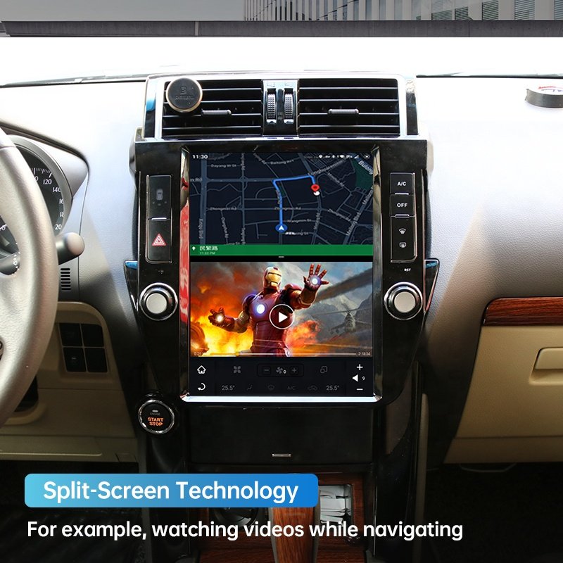 12.1 Inch Car Stereo Radio GPS Navigation for Toyota Prado 2014-2017 Android with CarPlay WiFi Mirror Link USB in Dash Kit