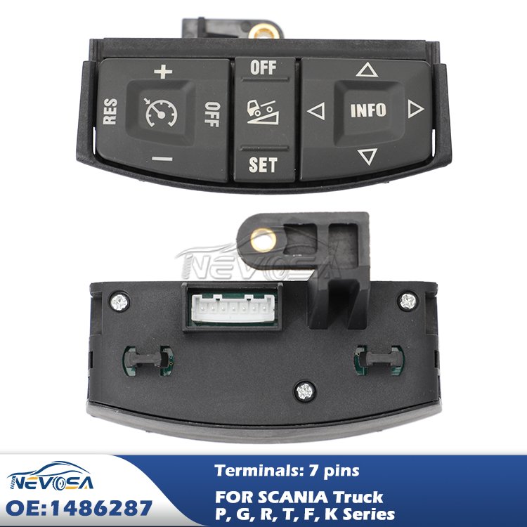 Nevosa 1486287 1870912 Multi-Control Switch Buttons Steering Wheel Lower Switch for Truck Scania P, G, R, T, F, K