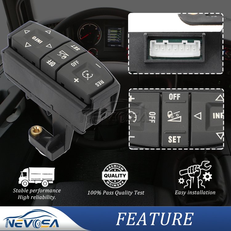 Nevosa 1486287 1870912 Multi-Control Switch Buttons Steering Wheel Lower Switch for Truck Scania P, G, R, T, F, K