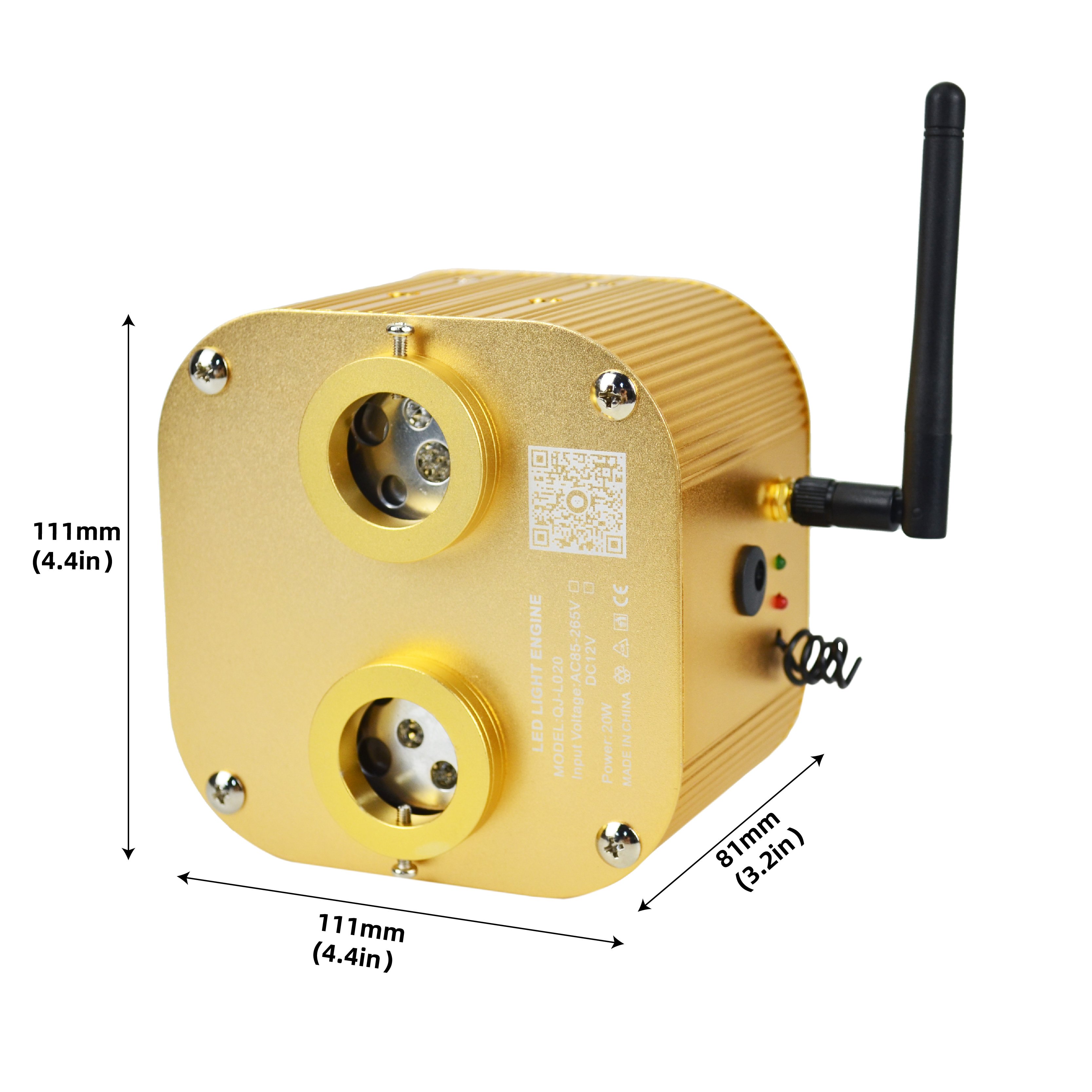 20W RGBW Dual-port Twinkle Fiber Optic Car Starry Sky Ceiling LED Light Engine Driver Controlled by Phone APP and Remote Control