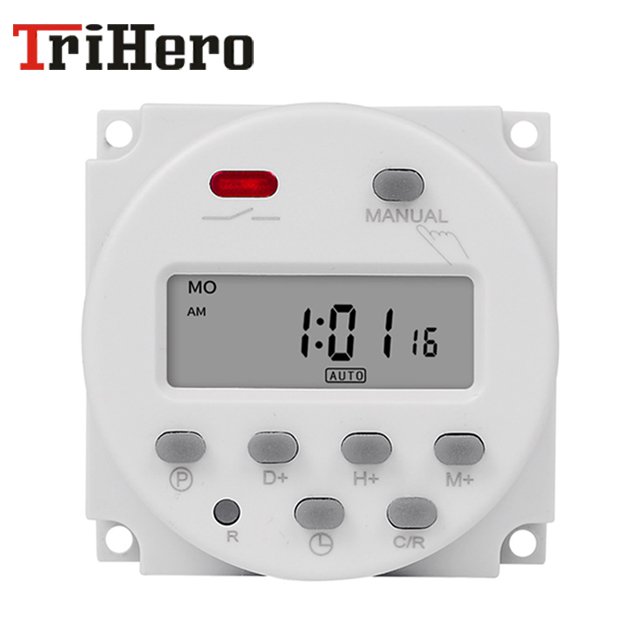 CN101A TH615 12V/24V/110V/220V Single and Double Countdown Micro Cycle Time Control Switch Timer Controller Seconds Control 16A