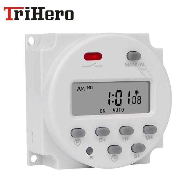 CN101A TH615 12V/24V/110V/220V Single and Double Countdown Micro Cycle Time Control Switch Timer Controller Seconds Control 16A