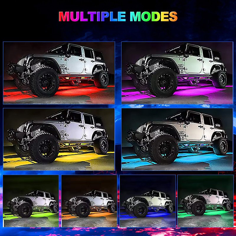 Bluetooth APP Controls LED Strip Lights RGB Waterproof Neon Lights, Car Lighting Decorative Atmosphere Lights, Night Light Kits