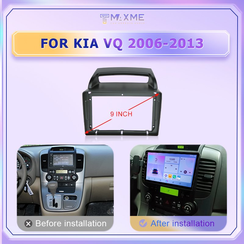 Hot Sale 9 Inch Auto Dvd In-dash Frame Kit for KIA VQ 2006-2013 Car Radio Stereo Car Accessories Android Frame Panel
