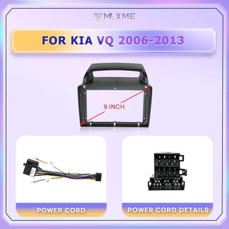 Hot Sale 9 Inch Auto Dvd In-dash Frame Kit for KIA VQ 2006-2013 Car Radio Stereo Car Accessories Android Frame Panel