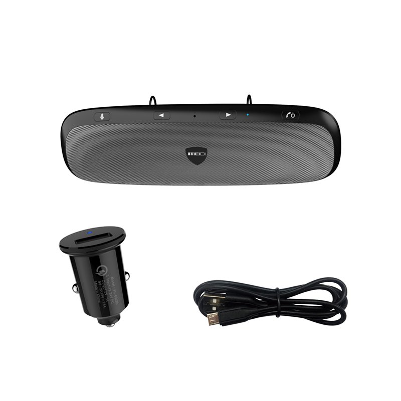 Factory Direct High Quality Voice Wake Quick Clip Quick Charge 3.0 Bluetooth Handsfree Sun Visor Car Kit Speakerphone