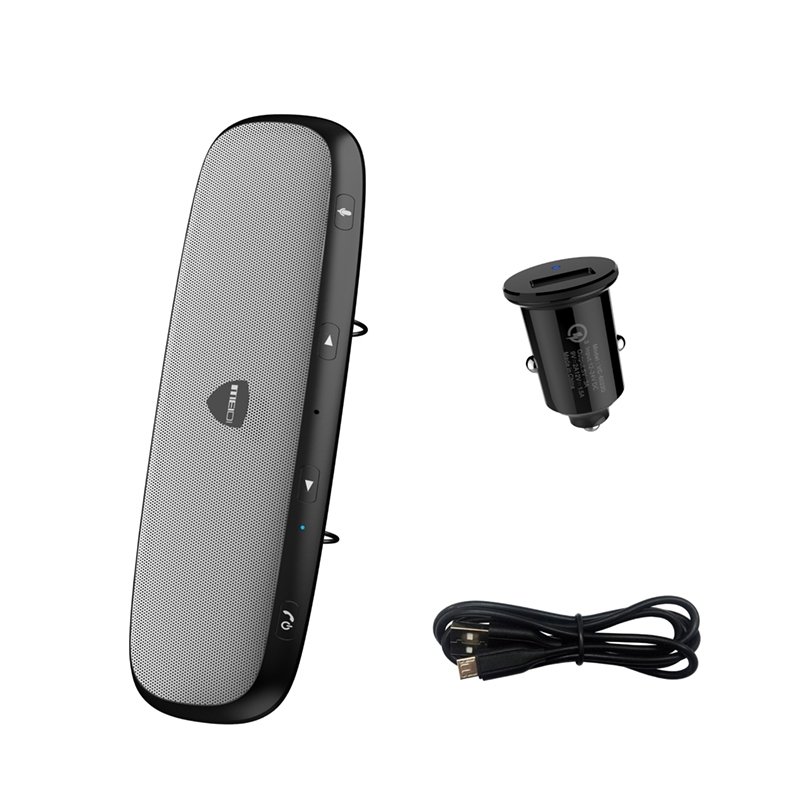 Factory Direct High Quality Voice Wake Quick Clip Quick Charge 3.0 Bluetooth Handsfree Sun Visor Car Kit Speakerphone