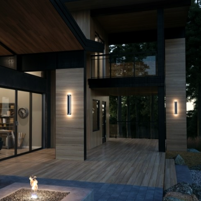 Modern Waterproof Acrylic Wall Light Villa Gate Garden Home Decor Lighting Aspen 26'' Tall LED Linear Outdoor Wall Sconce
