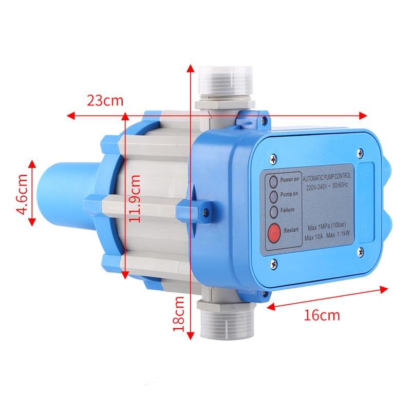 Automatic Water Pump Pressure Controller 220V-240V Auto Control Unit Electronic Pressure Switch Use for House/ Courtyard Garden