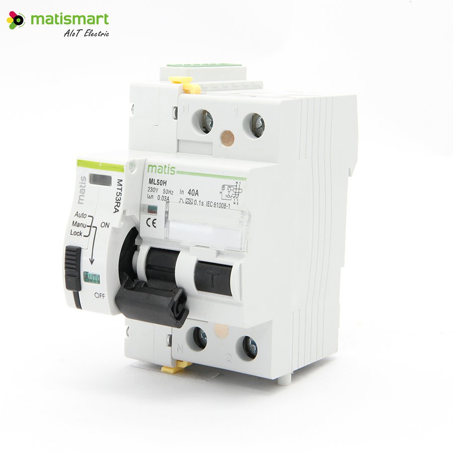 Matismart Smart Recloser with 2p 4p 32a 40a 63a Breaker Auto Recloser Circuit Breaker ELCB RCCB RCD with Reclosing