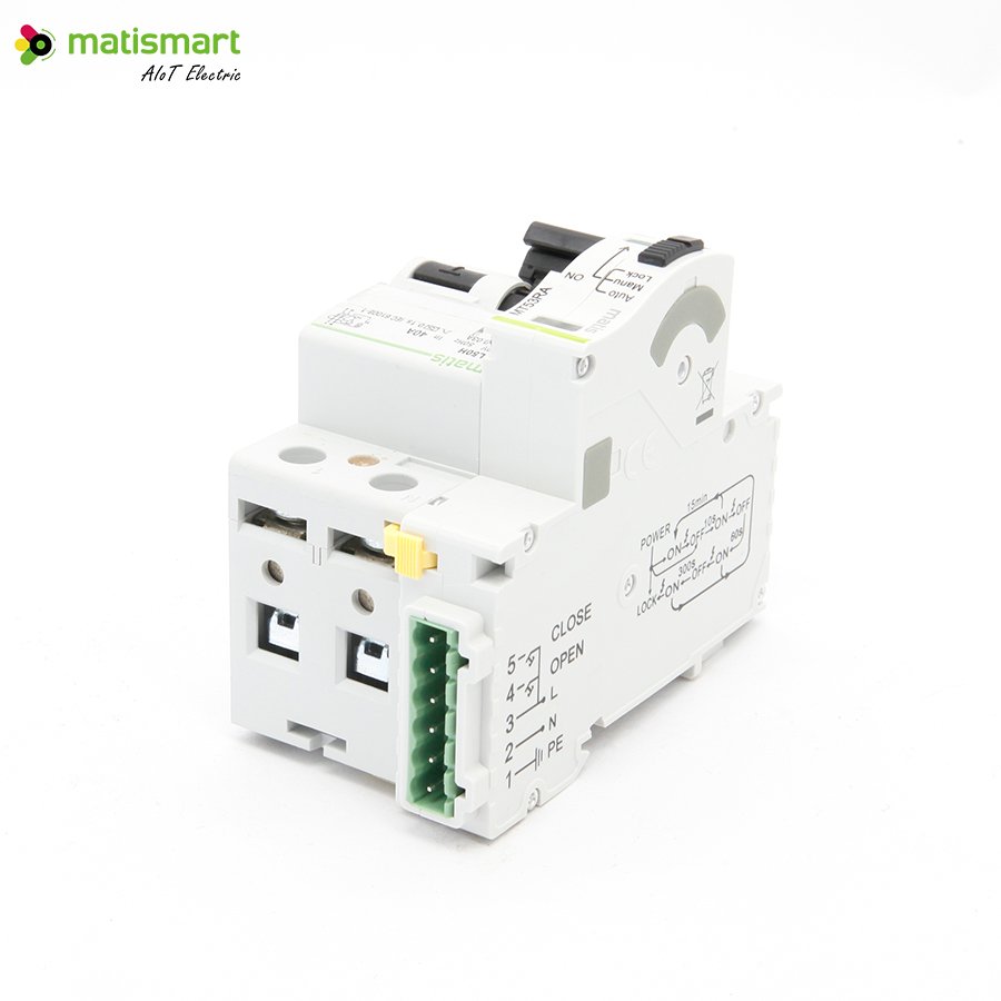 Matismart Smart Recloser with 2p 4p 32a 40a 63a Breaker Auto Recloser Circuit Breaker ELCB RCCB RCD with Reclosing