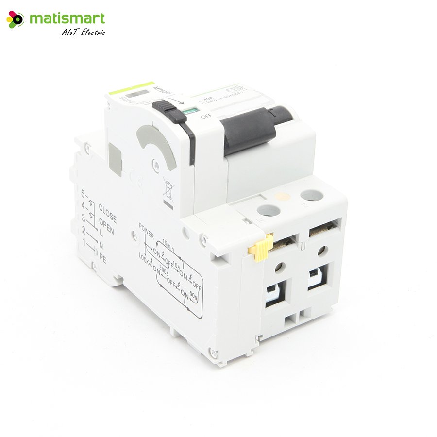 Matismart Smart Recloser with 2p 4p 32a 40a 63a Breaker Auto Recloser Circuit Breaker ELCB RCCB RCD with Reclosing