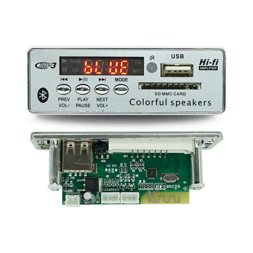 SD Card Car FM Radio PCB Circuit Decoder Board 12V Bluetooth MP3 Player Bluetooth Speaker Module Kit