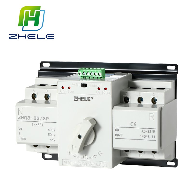 Genaretor ATS Switch Fast Automatic Transfer Switch for Solar 2P 3P 4P 1-63A Single Phase Triple Phase Changeover Switch