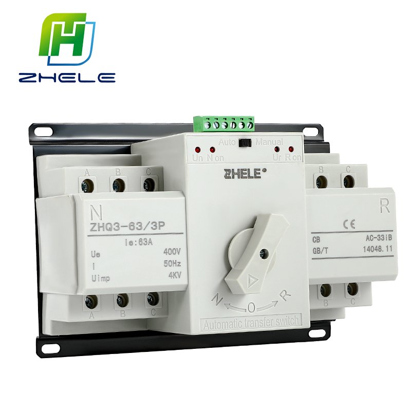 Genaretor ATS Switch Fast Automatic Transfer Switch for Solar 2P 3P 4P 1-63A Single Phase Triple Phase Changeover Switch