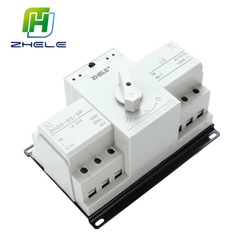 Genaretor ATS Switch Fast Automatic Transfer Switch for Solar 2P 3P 4P 1-63A Single Phase Triple Phase Changeover Switch