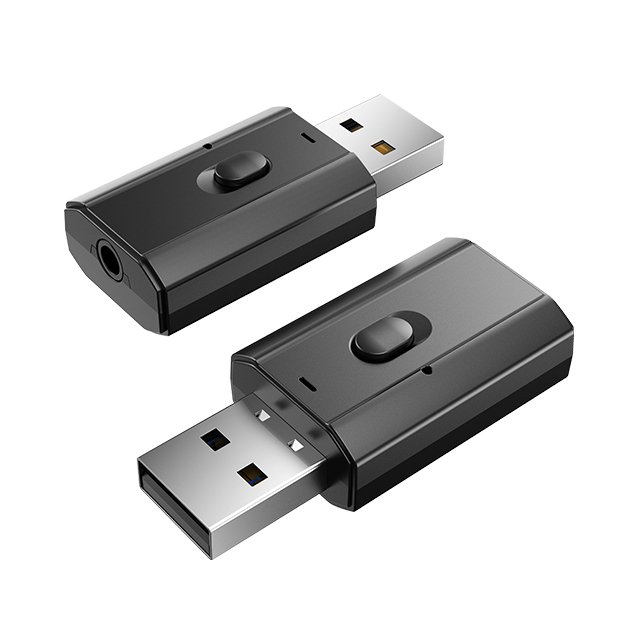 China Factory Music Wireless Adapter 2 in 1 USB Blue-tooth Compatible BT5.0 Audio Wireless Receiver Transmitter Car Kit