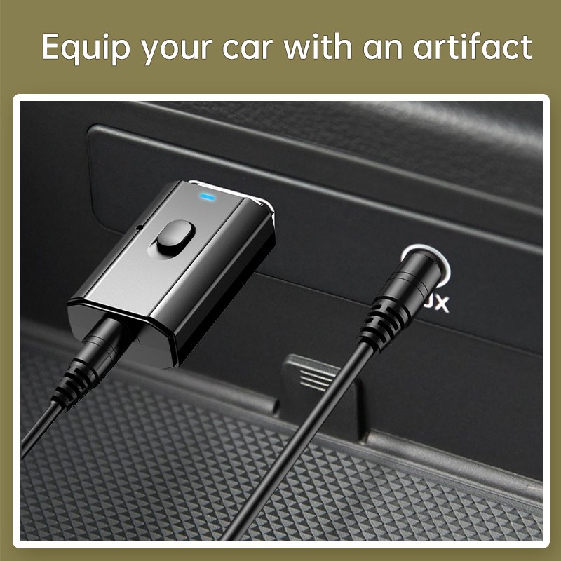 China Factory Music Wireless Adapter 2 in 1 USB Blue-tooth Compatible BT5.0 Audio Wireless Receiver Transmitter Car Kit