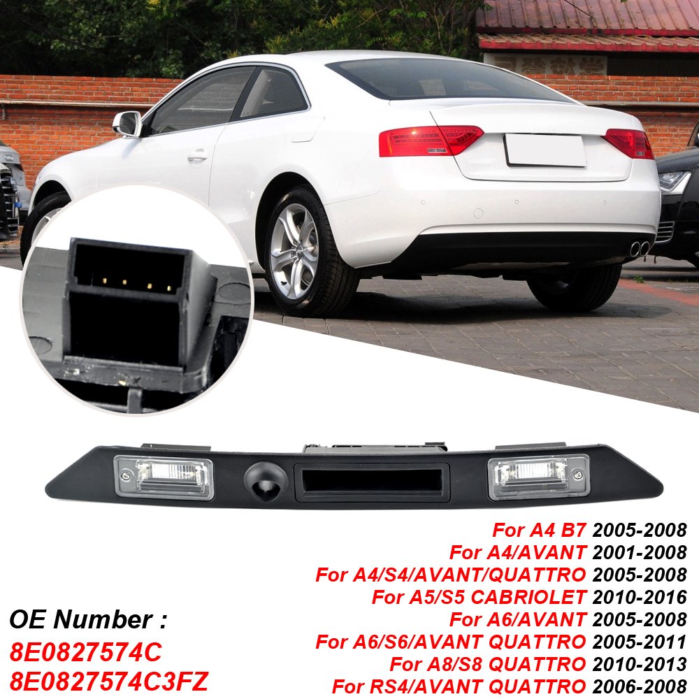 8E0827574C Rear License Plate Light Trunk Tailgate Handle Switch 8E0827574C3FZ for AUDI RS4 A4 A5 A6L A8 8E0827574