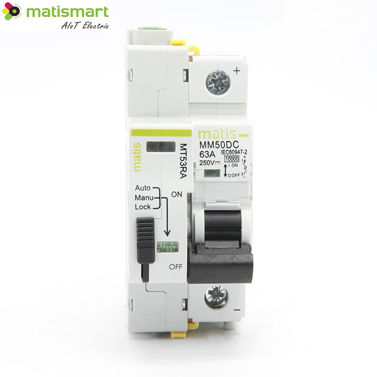Matis MT53RA Smart 1 Pole Elcb 60a Resettable Automatic Miniature Circuit Breaker