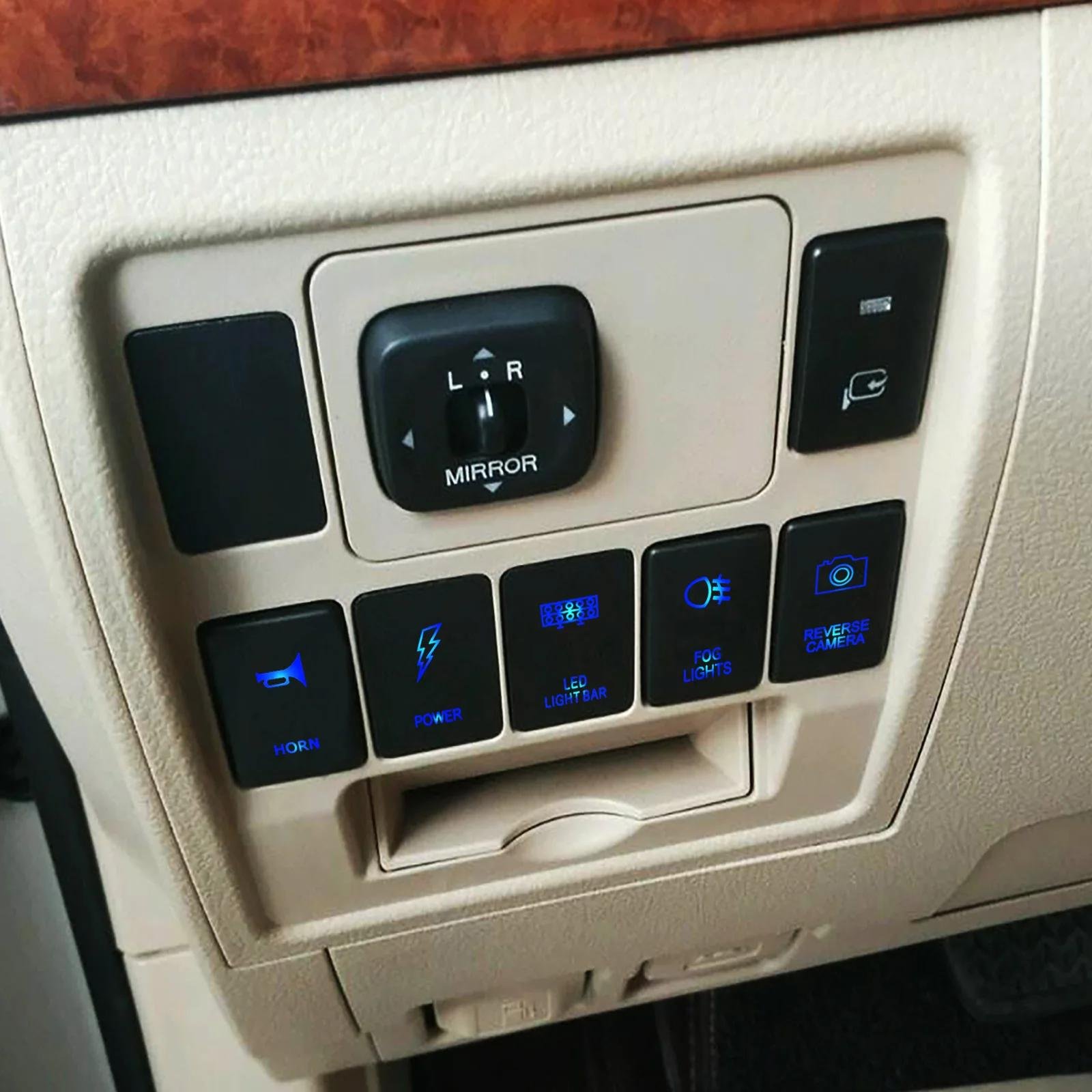 12V On-Off Toyota Corolla Push Switch LED Light Bar 4Runner 03-09 Land Cruiser 2023 Push Button