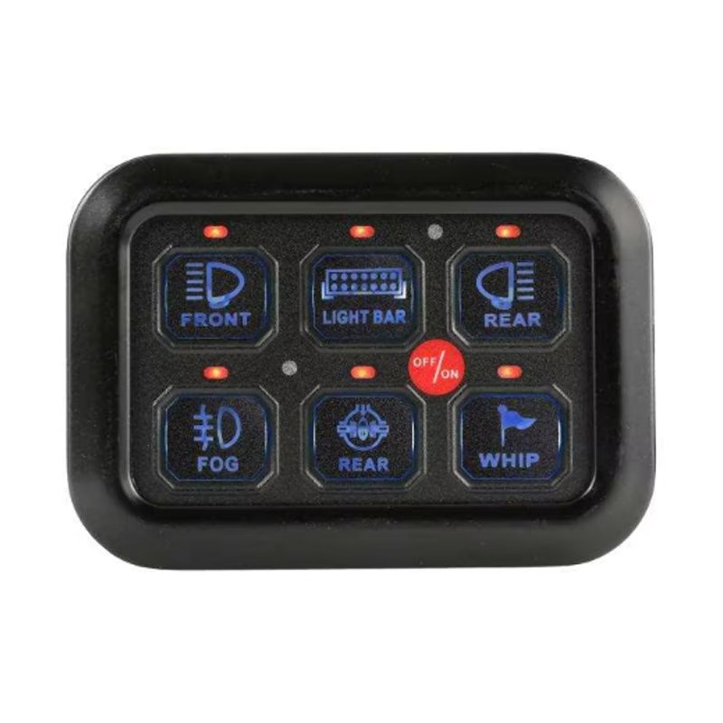 6 Gang RGB Switch Panel With ON-Off 12V LED Switch Control Box