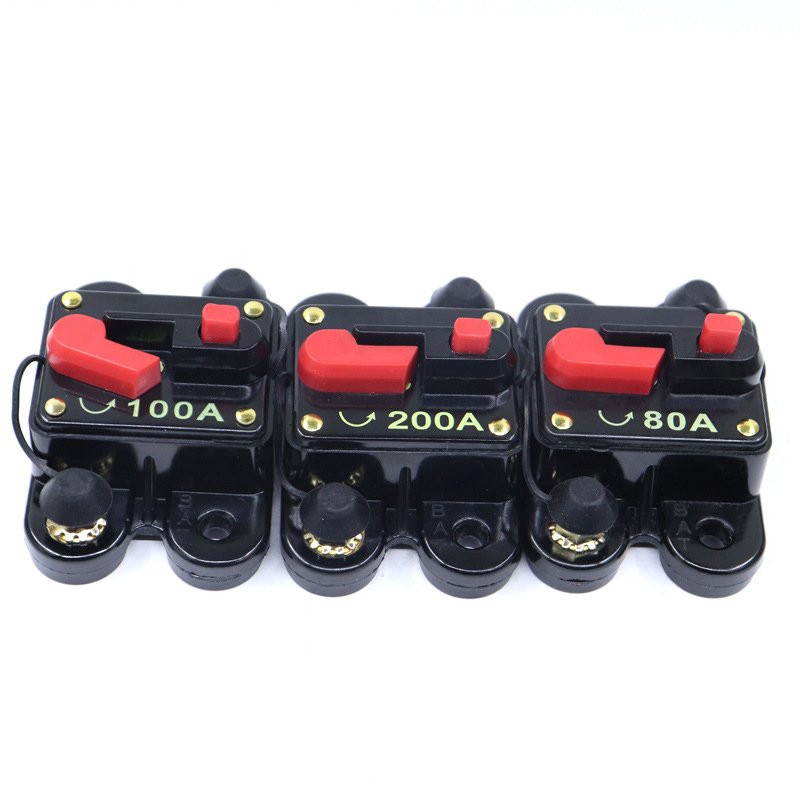50A 80A100A 300A 48V DC Audio Electronic Battery Solar System Manual Reset Waterproof Circuit Breaker with Manual Reset Switch