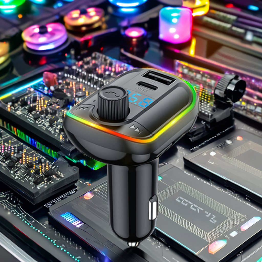 2022 HG Factory Direct QC3.0 Fast Charger 7-Color Display T829 Bluetooth FM Transmitter Car USB Connection Portable MP3 Stereo