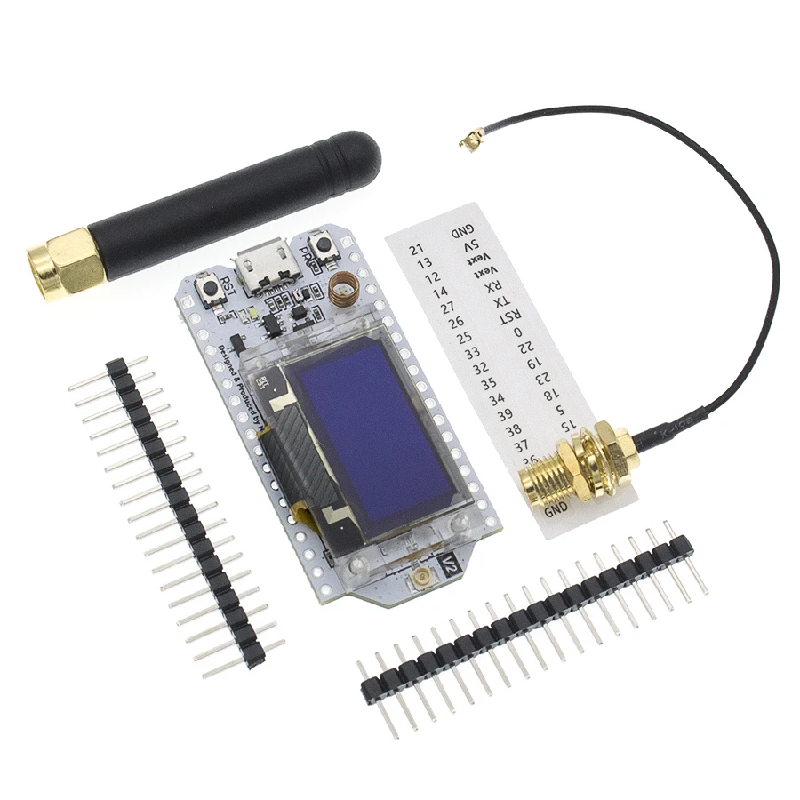 Sx1276 Esp32 Lora 868mhz-915mhz 0.96 Inch Blue Oled Display Bluetooth Wifi Kit 32 Development Board