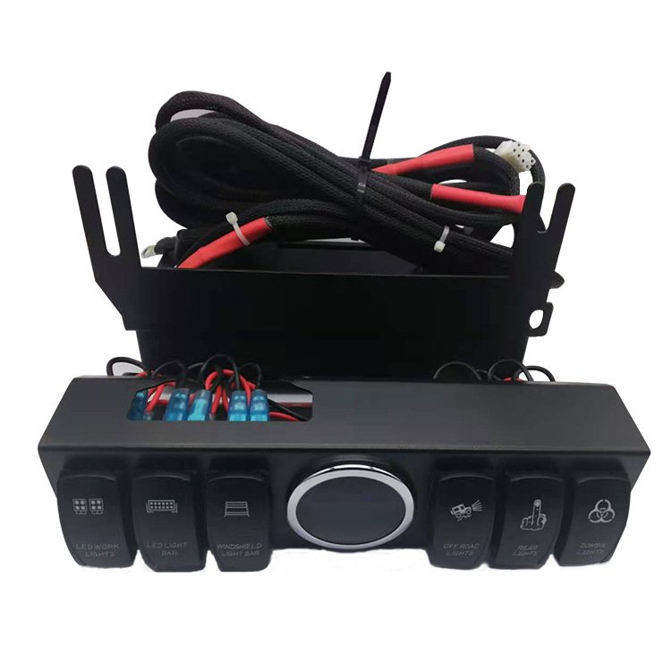 7 Gang Touch Switch Panel Control Kit with Fuse Box for RV Boat