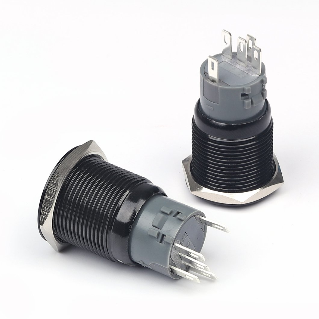 12V 5A 19MM Metal Horn Switch Speaker Momentary Light Button Led Illuminated Push Button Switches for Marine Boat Auto
