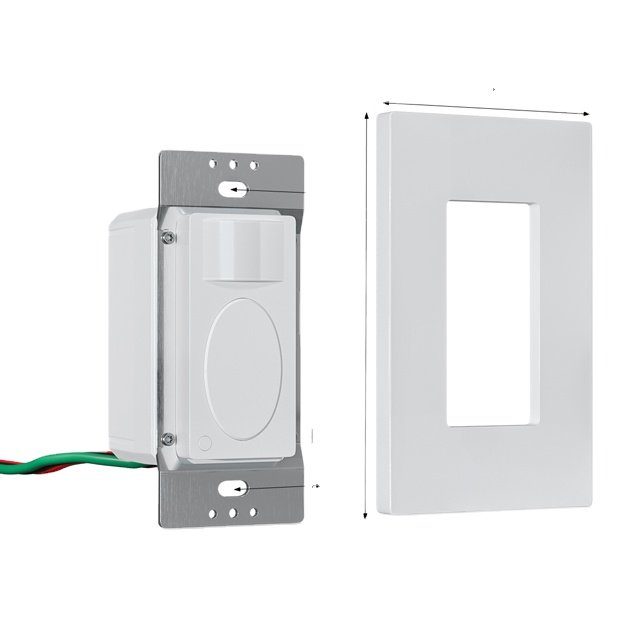 2025 RZ021-10A-N Wall-Mounted PIR Motion Sensor Switch with Timer/Dimming Function | Light Switch | Auto ON/OFF Smart Control