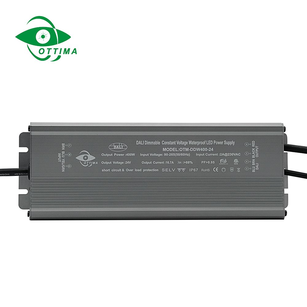 Constant Voltage Dali Dimming Led Driver Waterproof Electronic Led Driver IP67 Switching Power 400W Supply 16.67A