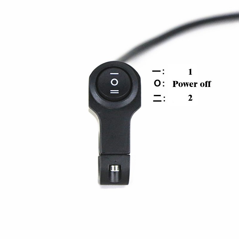 22cm Aluminum Alloy Motorcycle Handlebar Headlight Switch Three-position Waterproof Switch Fog Spotlight Retro Switch